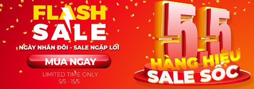 Vua Hàng Hiệu khuyến mãi chào hè "5.5 Ngày Nhân Đôi - Sale Ngập Lối"