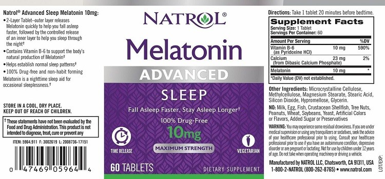 Natrol Melatonin Advanced Sleep