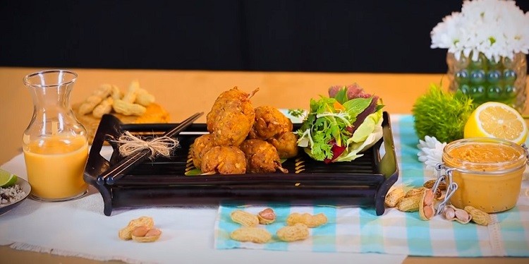 Ếch chiên giòn đậu phộng