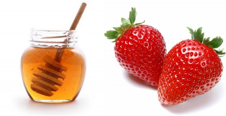 Dâu tây và mật ong