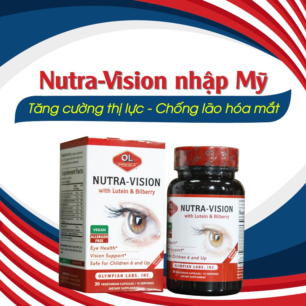 Thành phần trong viên uống Nutra Vision with Lutein & Bilberry an toàn, tốt cho sức khỏe