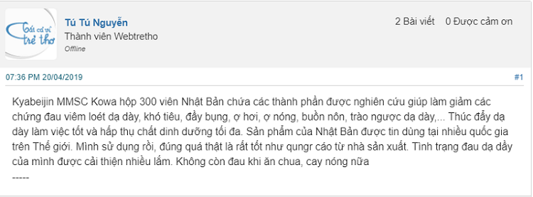 Thuốc dạ dày Kowa review chi tiết Review thuốc dạ dày Kowa 300 viên, thuốc dạ dày kowa