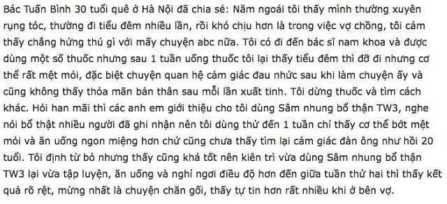 Sâm Nhung Bổ Thận TW 3, sâm nhung bổ thận tw3 webtretho, review Sâm Nhung Bổ Thận Trung Ương 3