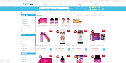 Sản phẩm Collagen làm đẹp da