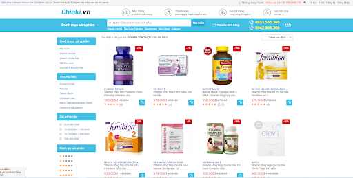 Sản phẩm vitamin tổng hợp cho bà bầu