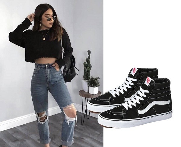 Giày Vans kết hợp với quần áo gì, cách phối đồ với giày vans, giày vans phối đồ