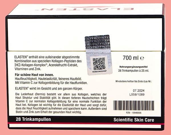 collagen elasten có hàng giả không, phân biệt qua mã vạch