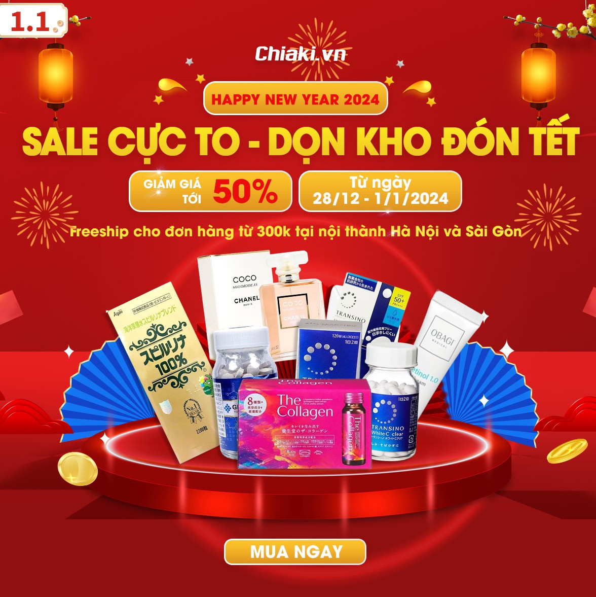 Sale Cực To - Dọn Kho Đón Tết 2024 tại Chiaki.vn